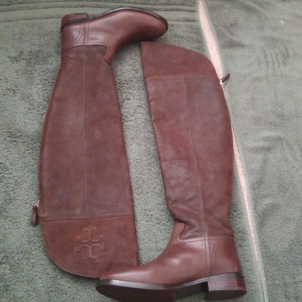Tory Burch brown Simone Over the Knee Boot